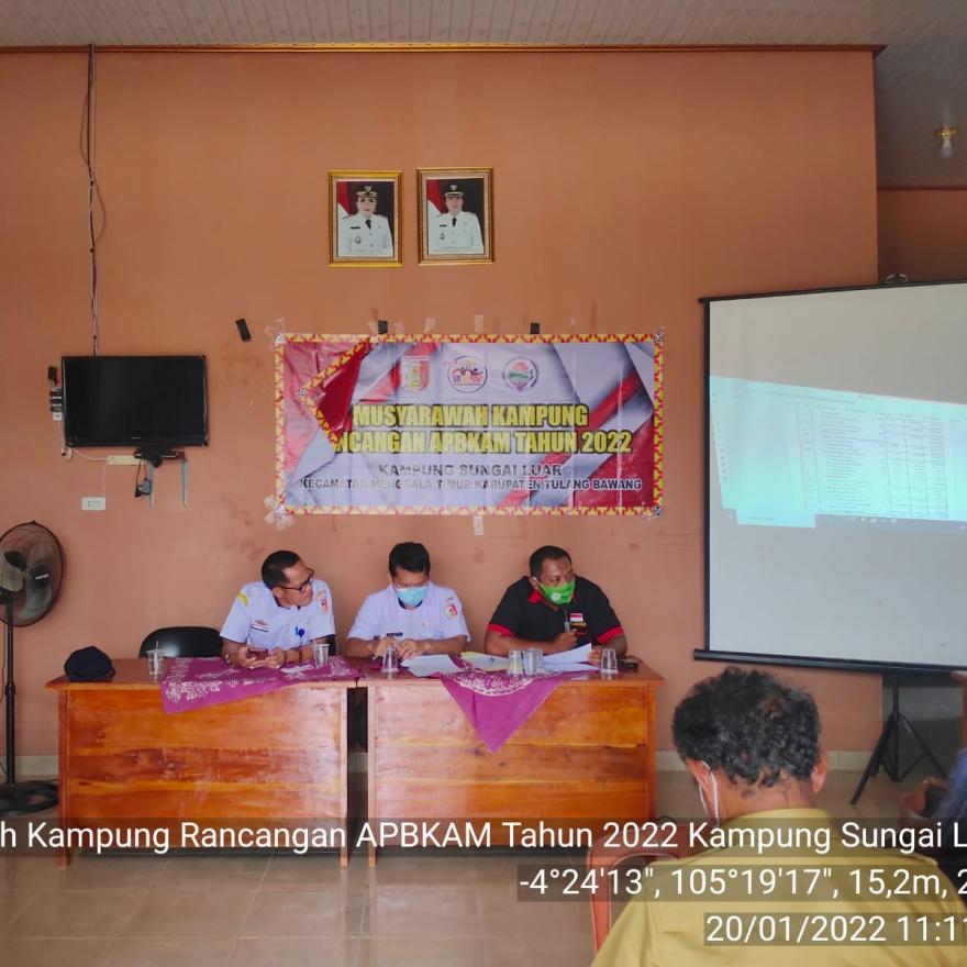 MUSYAWARAH PENETAPAN APBKAM TA 2022 KAMPUNG SUNGAI LUAR