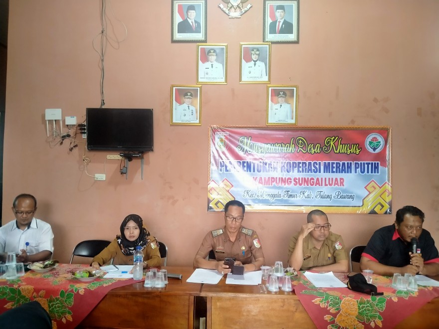 Musdes Khusus Pembetukan Koperasi Desa Merah Putih Kampung Sungai Luar Tahun 2025 Sukses Digelar