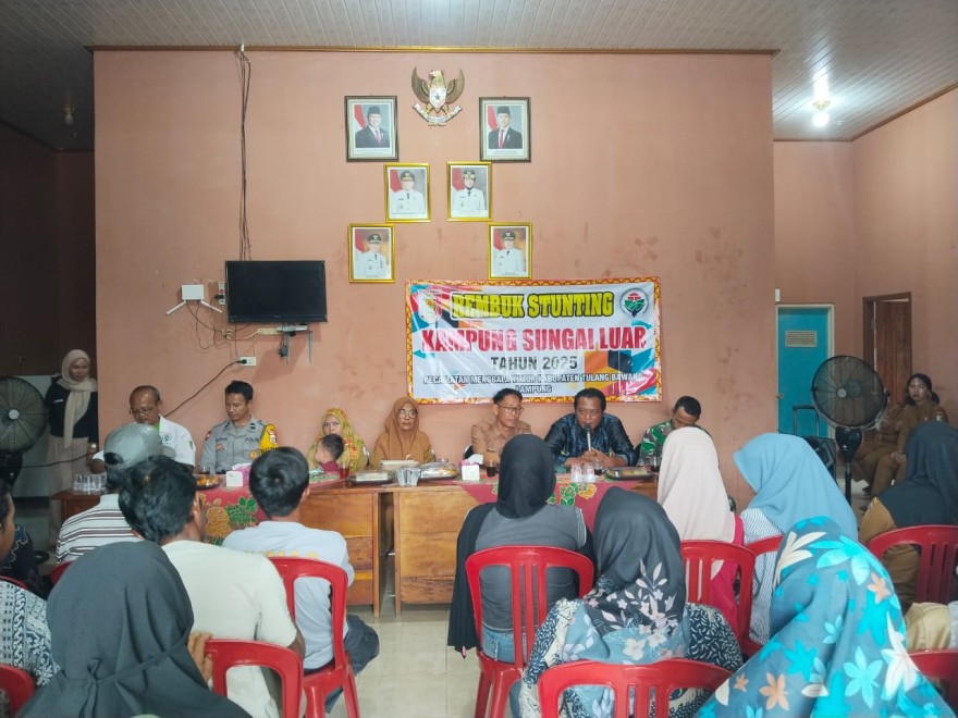 Pemerintah Kampung Sungai Luar Menggelar Kegiatan Rembuk Stunting